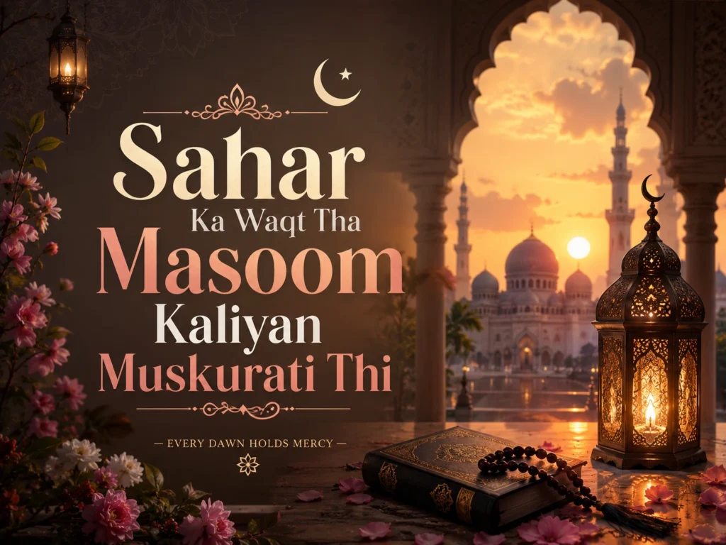 Sahar Ka Waqt Tha Masoom Kaliyan